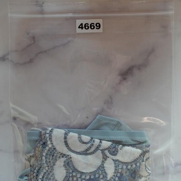 Y2K Occhi Verdi La Perla Lingerie Set Medium Blue Lace Mesh Cami Fairy Babydoll - Picture 14 of 14